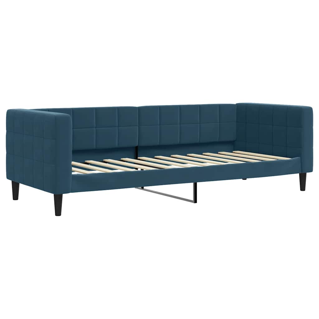 Dnevni krevet plavi 80 x 200 cm baršunasti