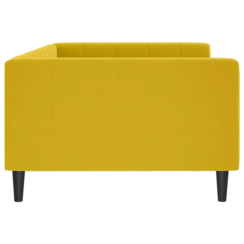 Dnevni krevet žuti 100 x 200 cm baršunasti