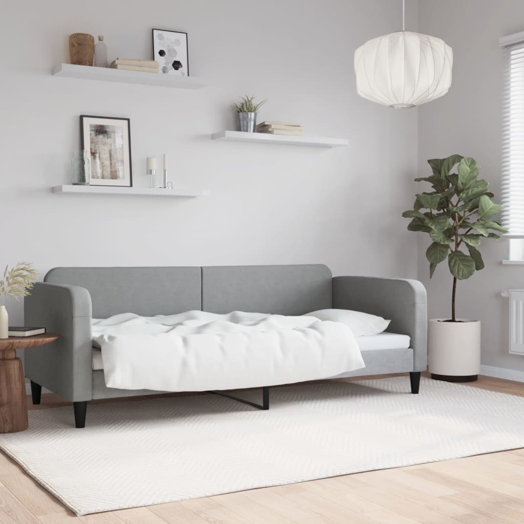 Dnevni krevet svjetlosivi 80 x 200 cm od tkanine