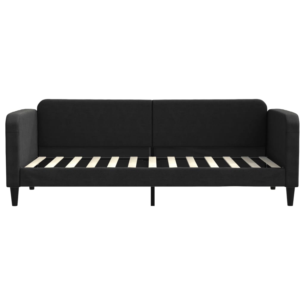 Dnevni krevet crni 80 x 200 cm od tkanine