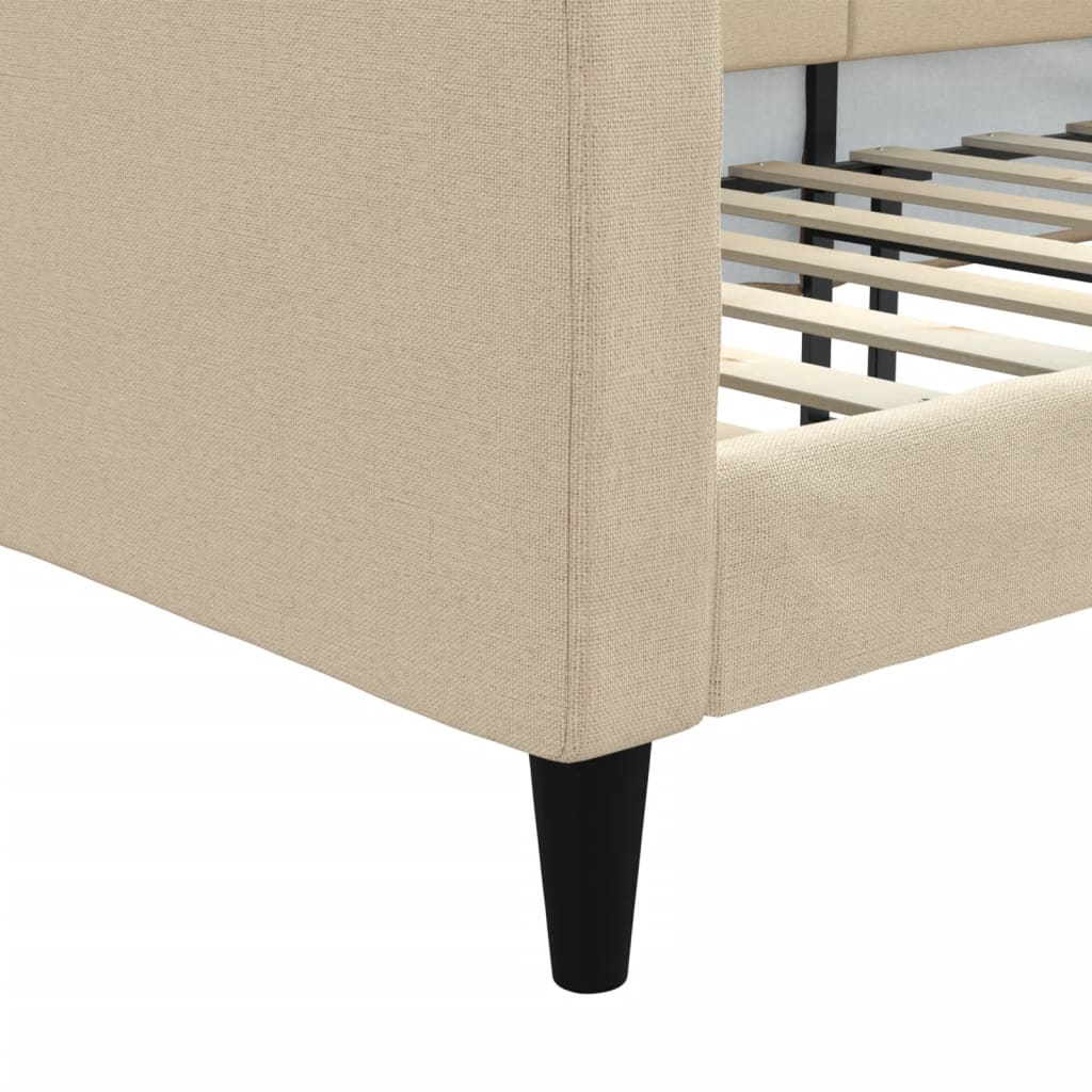 Dnevni krevet krem 80 x 200 cm od tkanine