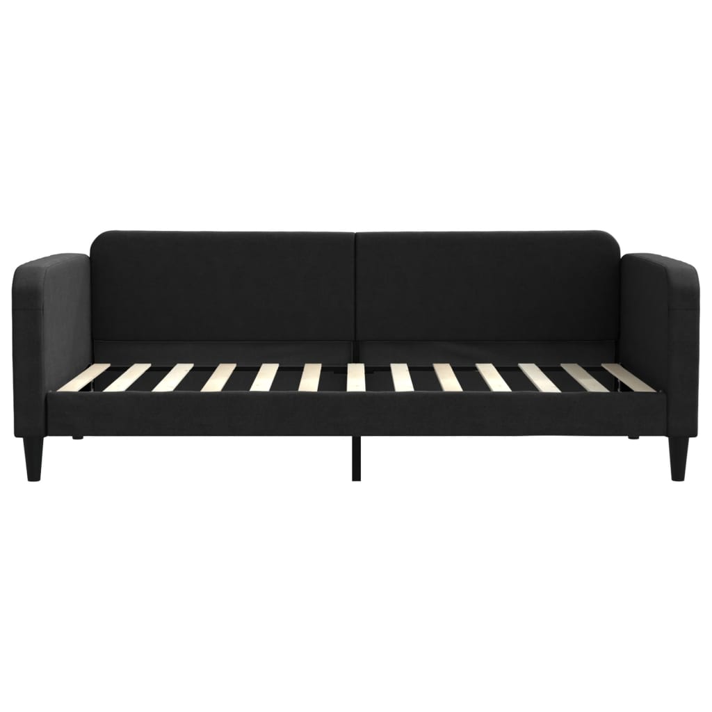 Dnevni krevet crni 90 x 200 cm od tkanine