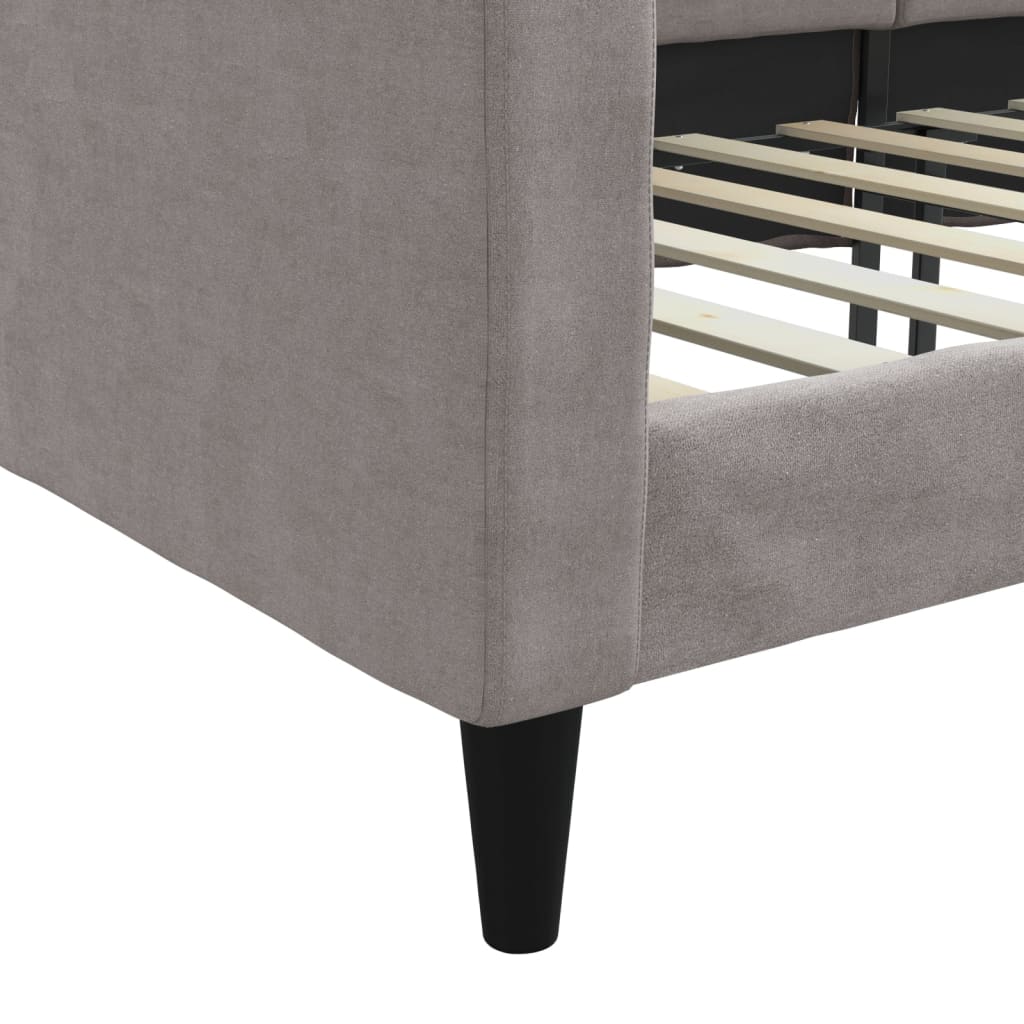 Dnevni krevet smeđesivi 100 x 200 cm od tkanine