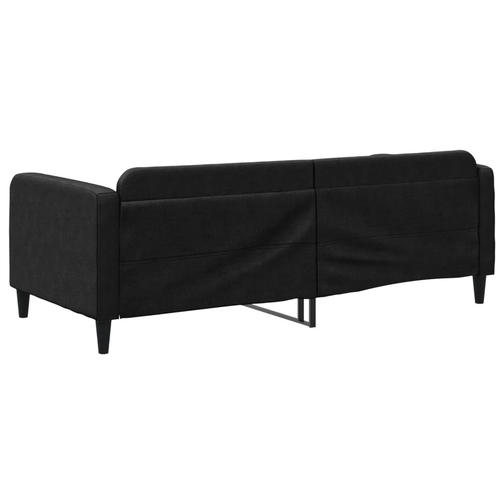 Dnevni krevet crni 90 x 190 cm od tkanine