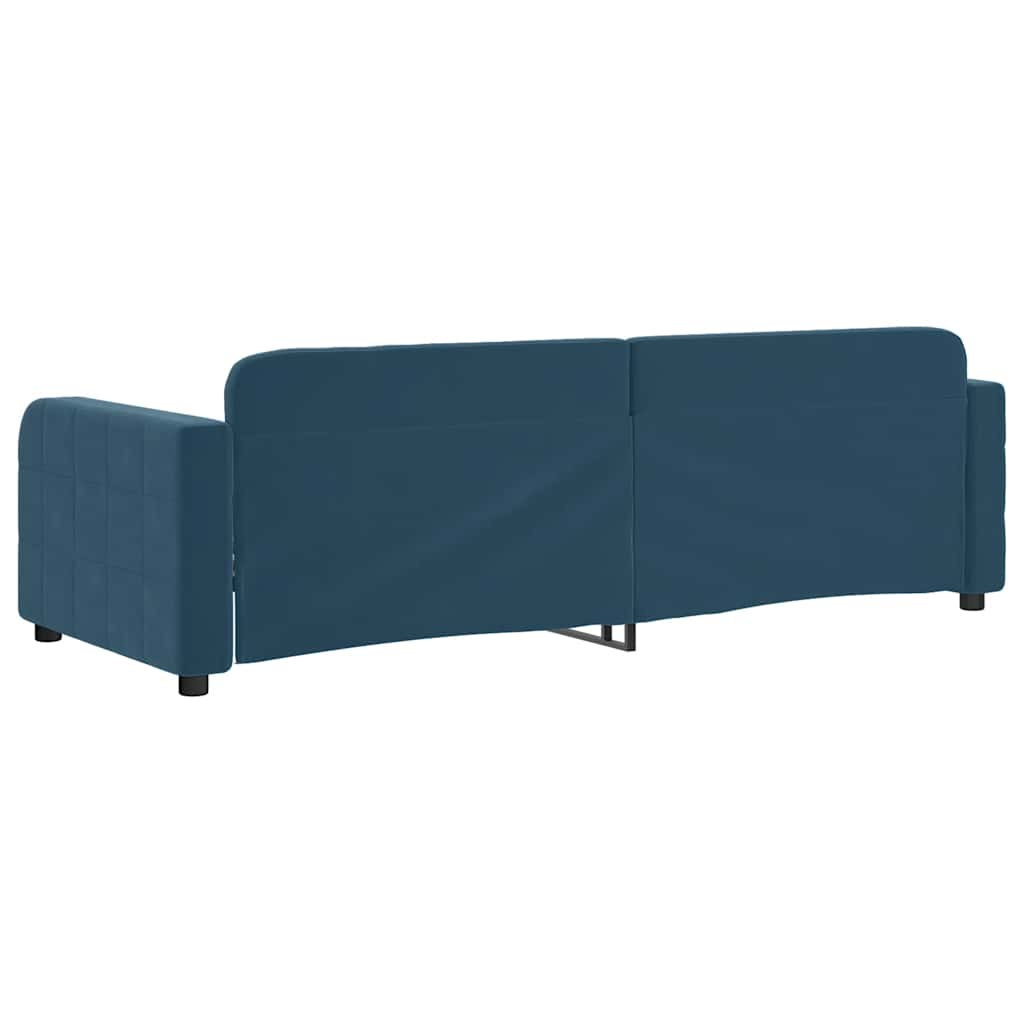 Dnevni krevet plavi 80 x 200 cm baršunasti