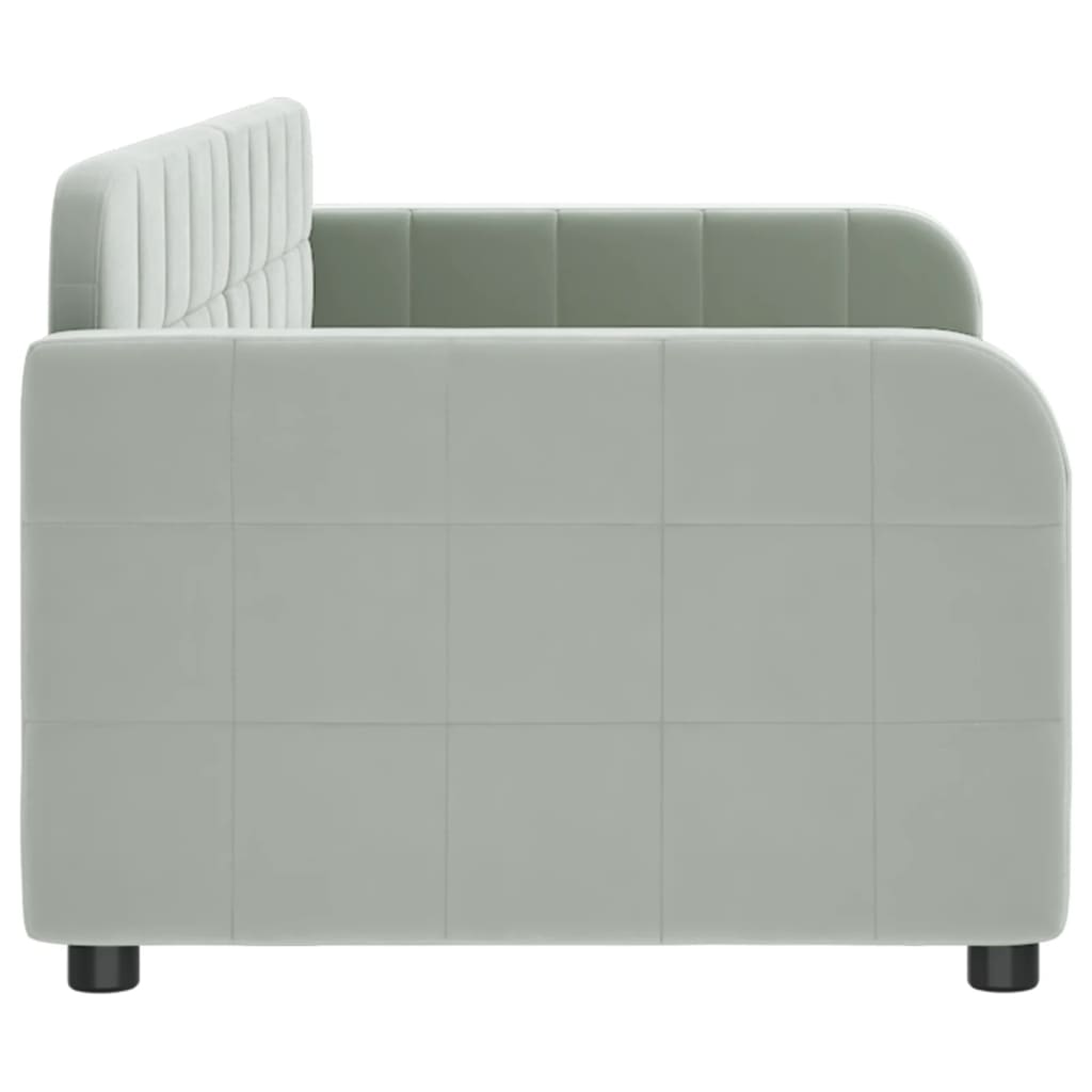 Dnevni krevet svjetlosivi 80 x 200 cm baršunasti