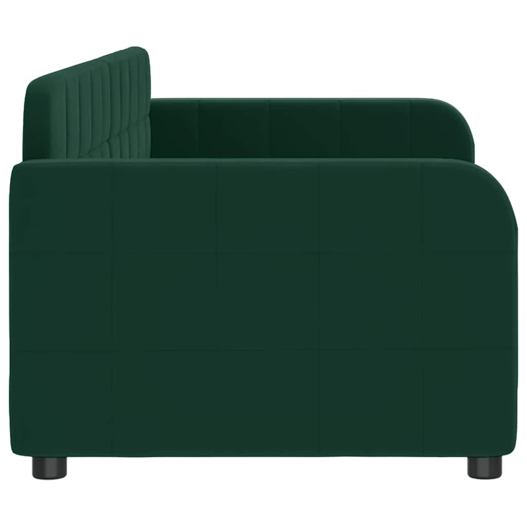 Dnevni krevet tamnozeleni 80 x 200 cm baršunasti