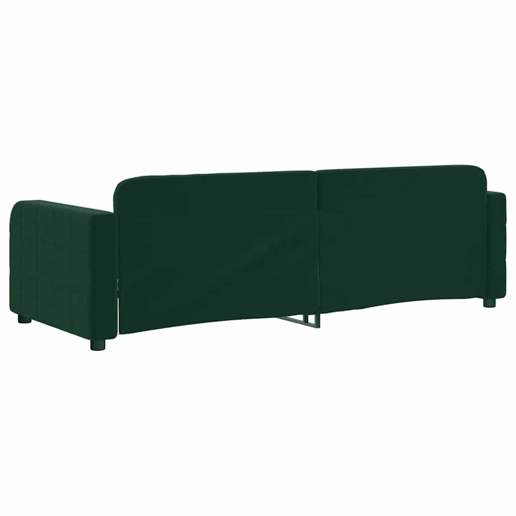 Dnevni krevet tamnozeleni 80 x 200 cm baršunasti