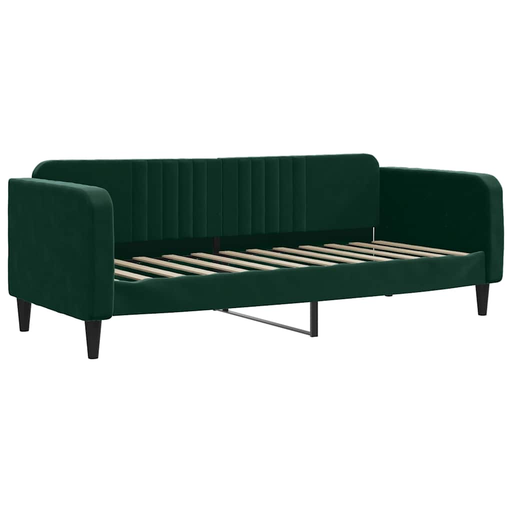 Dnevni krevet tamnozeleni 80 x 200 cm baršunasti