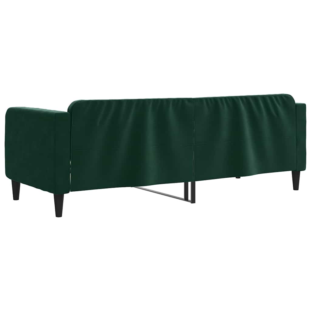Dnevni krevet tamnozeleni 80 x 200 cm baršunasti