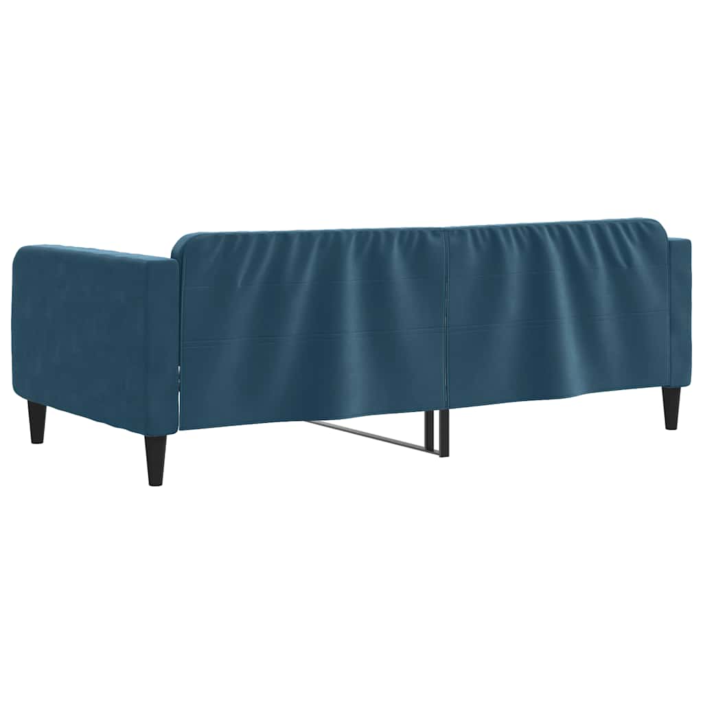 Dnevni krevet plavi 100 x 200 cm baršunasti