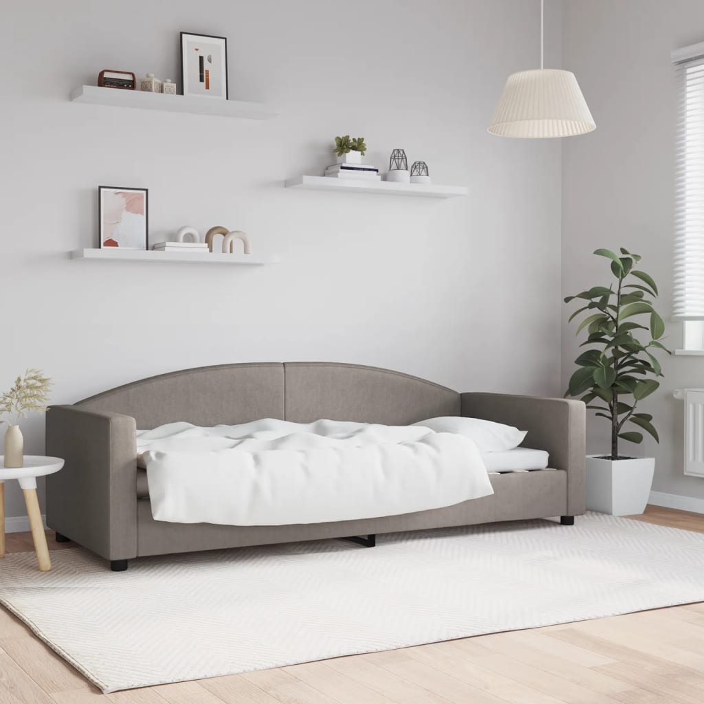 Dnevni krevet smeđesivi 80 x 200 cm od tkanine