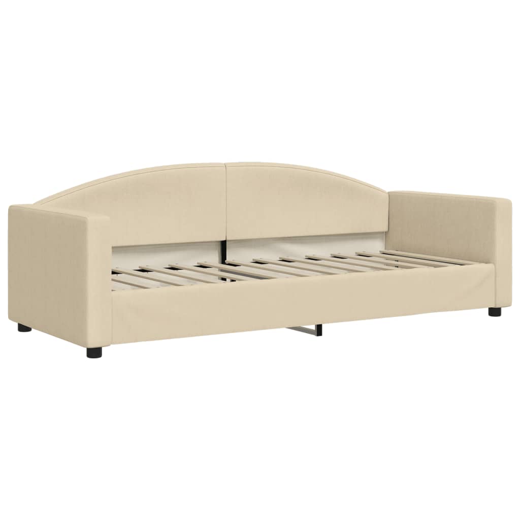 Dnevni krevet krem 80 x 200 cm od tkanine