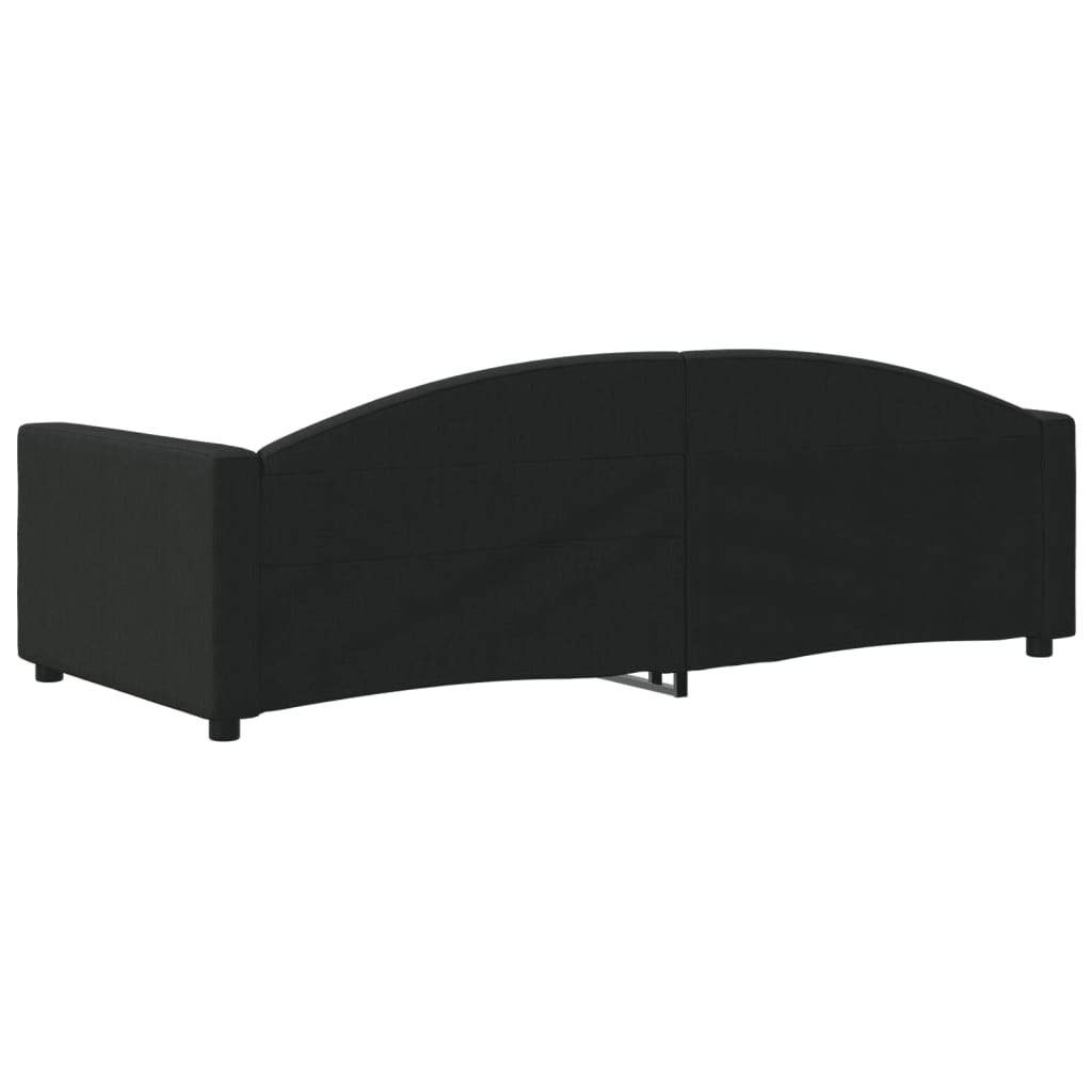 Dnevni krevet crni 90 x 200 cm od tkanine