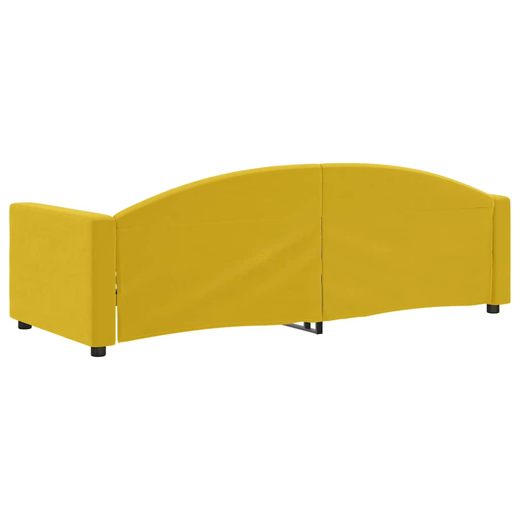 Dnevni krevet žuti 80 x 200 cm baršunasti