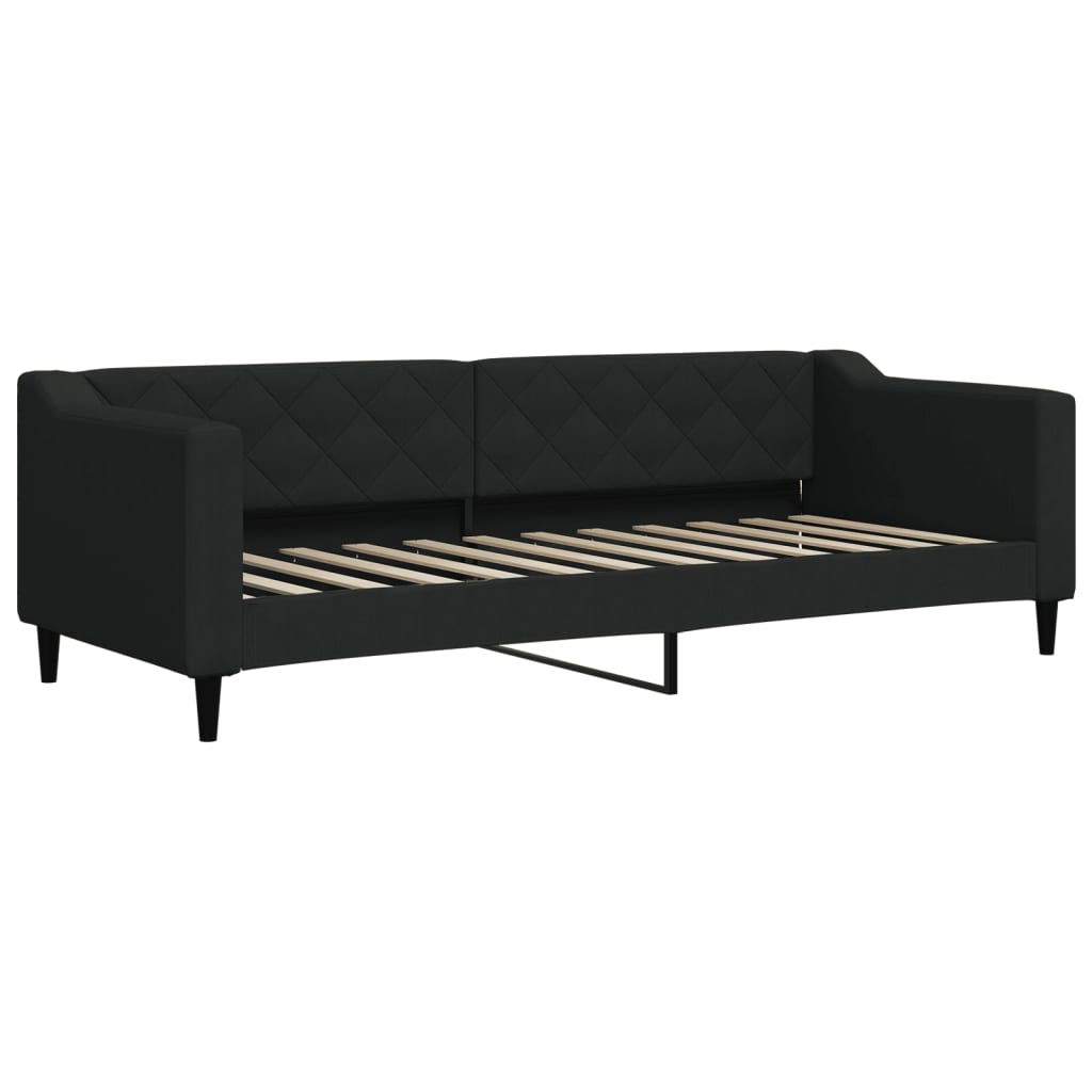 Dnevni krevet crni 80 x 200 cm od tkanine