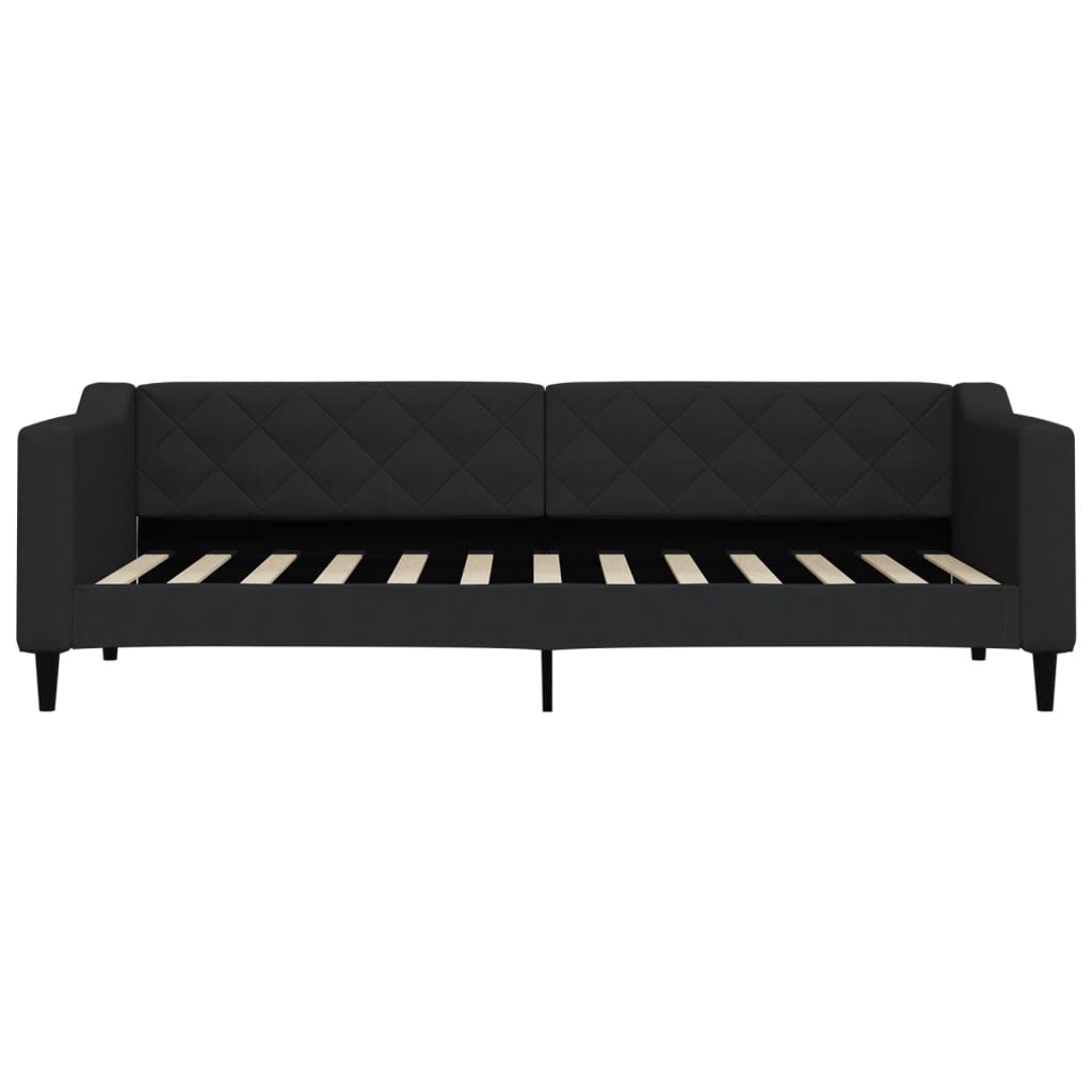 Dnevni krevet crni 80 x 200 cm od tkanine