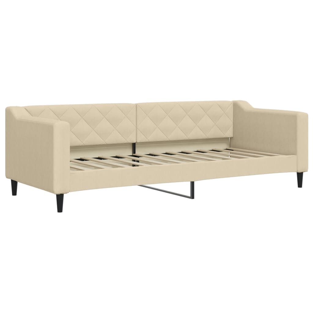 Dnevni krevet krem 80 x 200 cm od tkanine