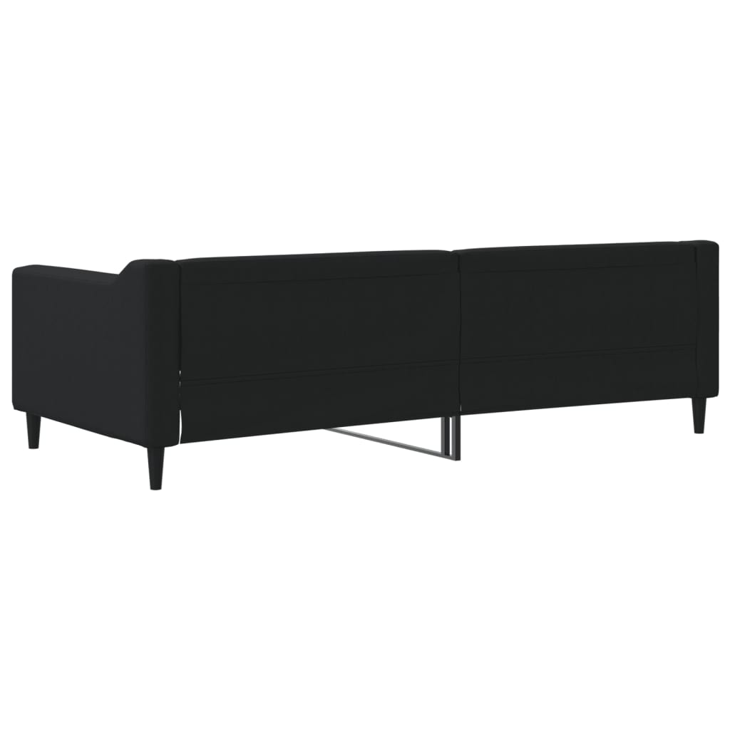 Dnevni krevet crni 90 x 200 cm od tkanine