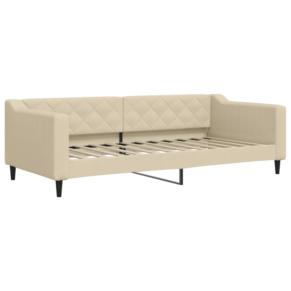 Dnevni krevet krem 90 x 200 cm od tkanine