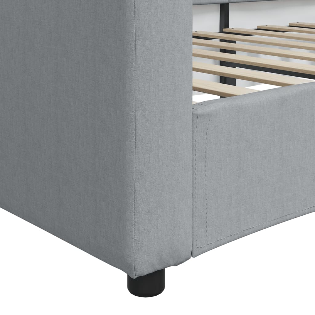 Dnevni krevet svjetlosivi 90 x 200 cm od tkanine