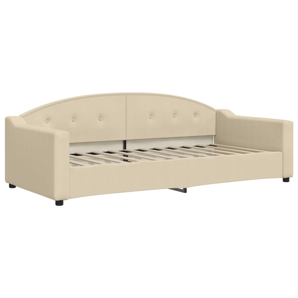 Dnevni krevet krem 90 x 200 cm od tkanine