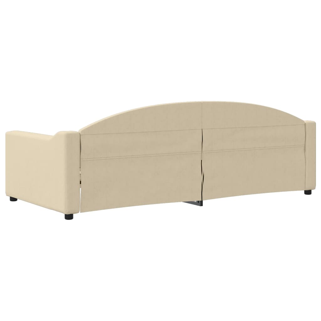 Dnevni krevet krem 90 x 200 cm od tkanine