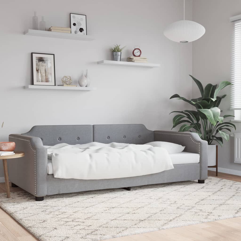 Dnevni krevet svjetlosivi 80 x 200 cm od tkanine
