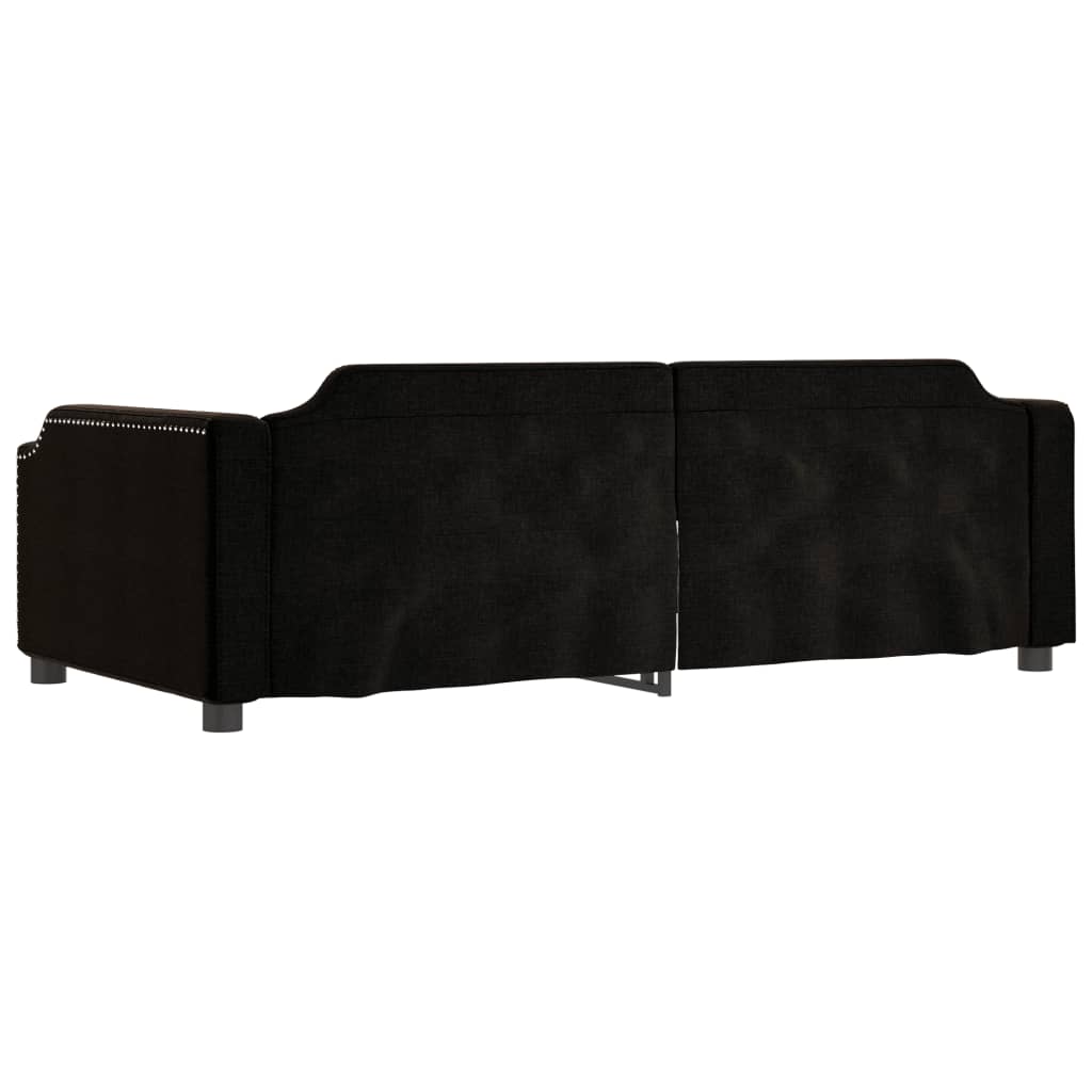 Dnevni krevet crni 80 x 200 cm od tkanine