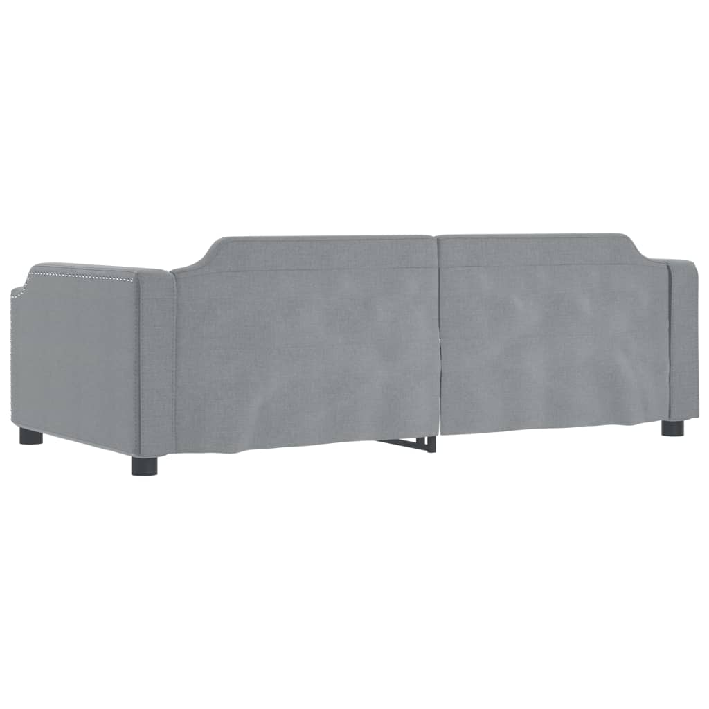 Dnevni krevet svjetlosivi 100 x 200 cm od tkanine