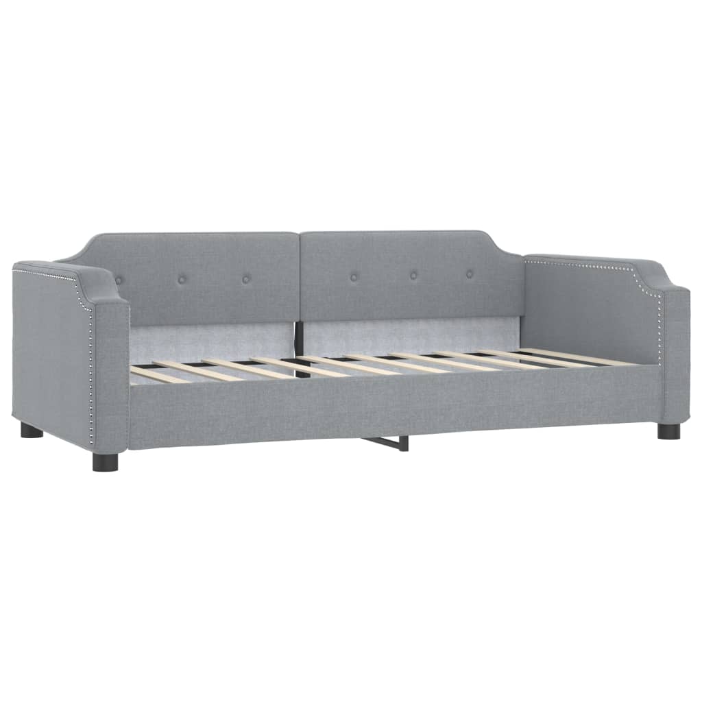 Dnevni krevet svjetlosivi 90 x 190 cm od tkanine