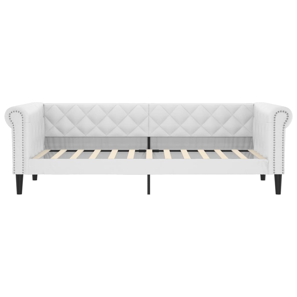 Dnevni krevet bijeli 80 x 200 cm od umjetne kože