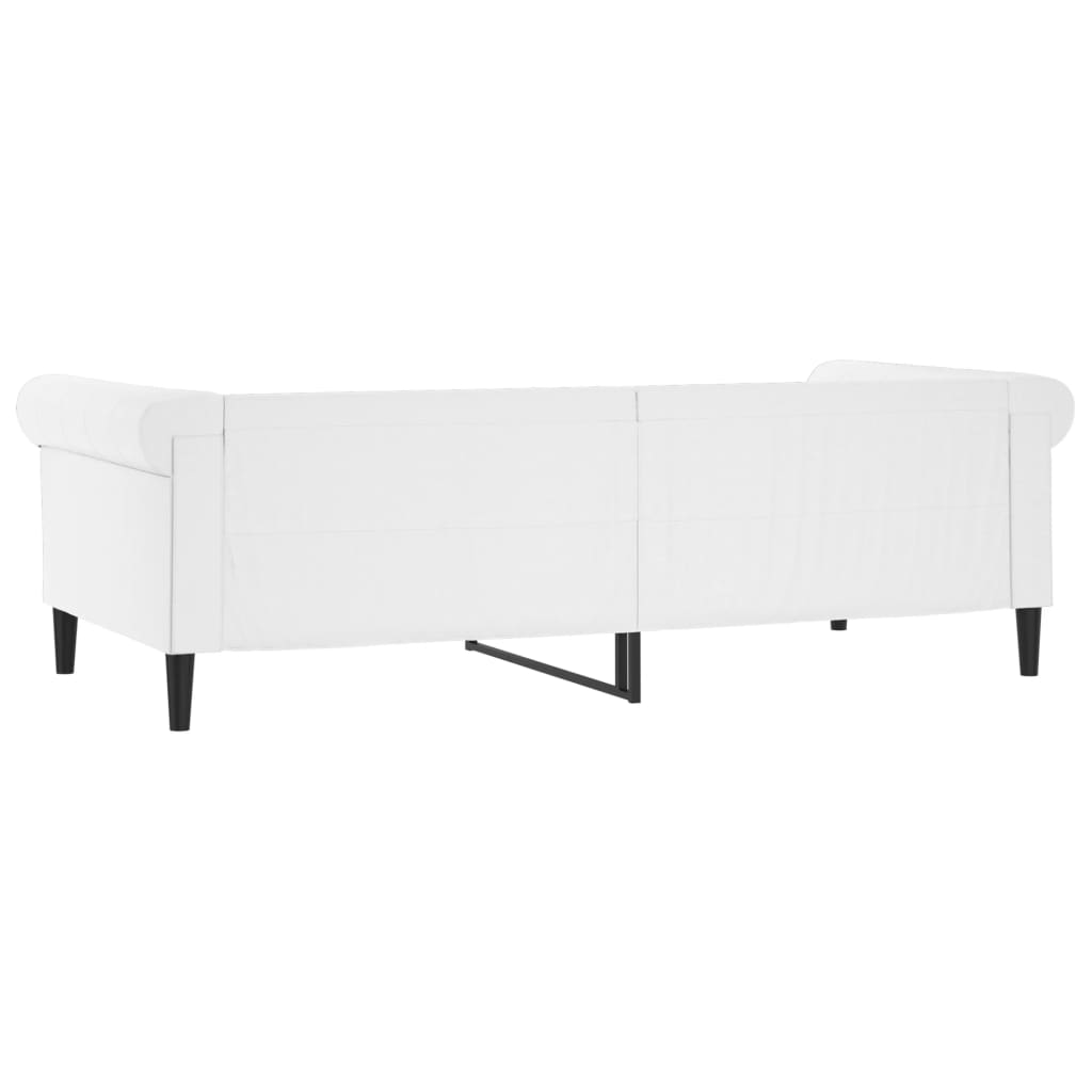 Dnevni krevet bijeli 80 x 200 cm od umjetne kože