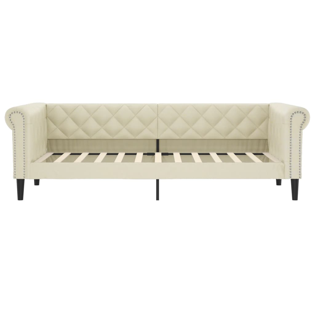 Dnevni krevet krem 80 x 200 cm od umjetne kože