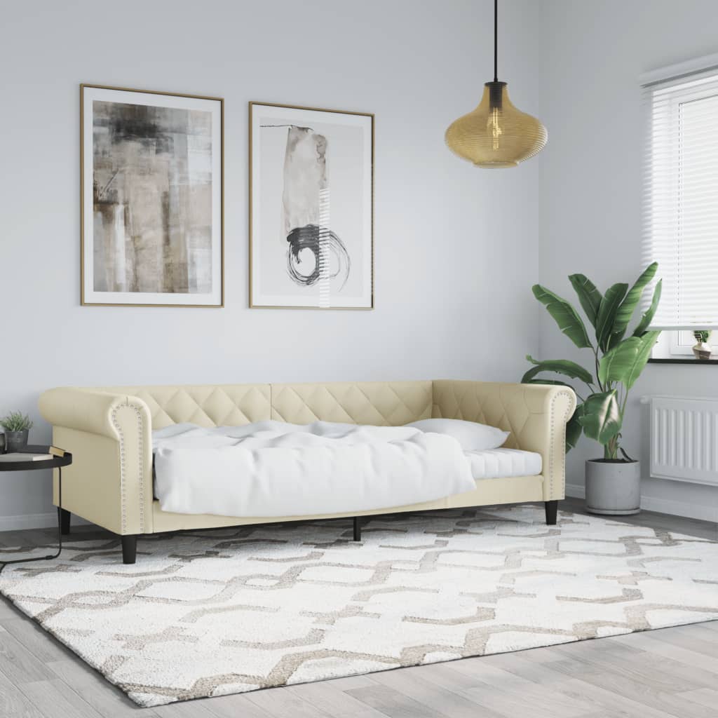 Dnevni krevet krem 80 x 200 cm od umjetne kože