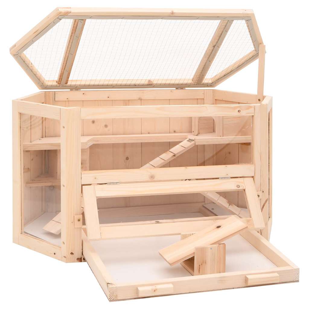 Kavez za hrčke 80 x 40 x 43 cm od masivne jelovine