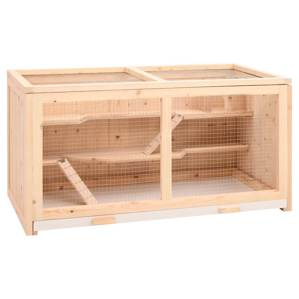 Kavez za hrčka 104x52x54 cm Masivno drvo jele