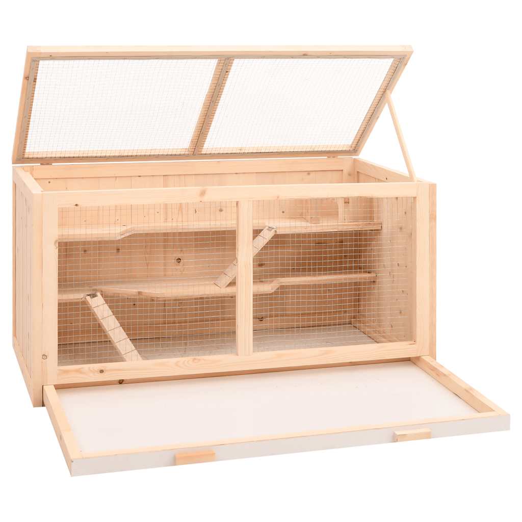 Kavez za hrčka 104x52x54 cm Masivno drvo jele