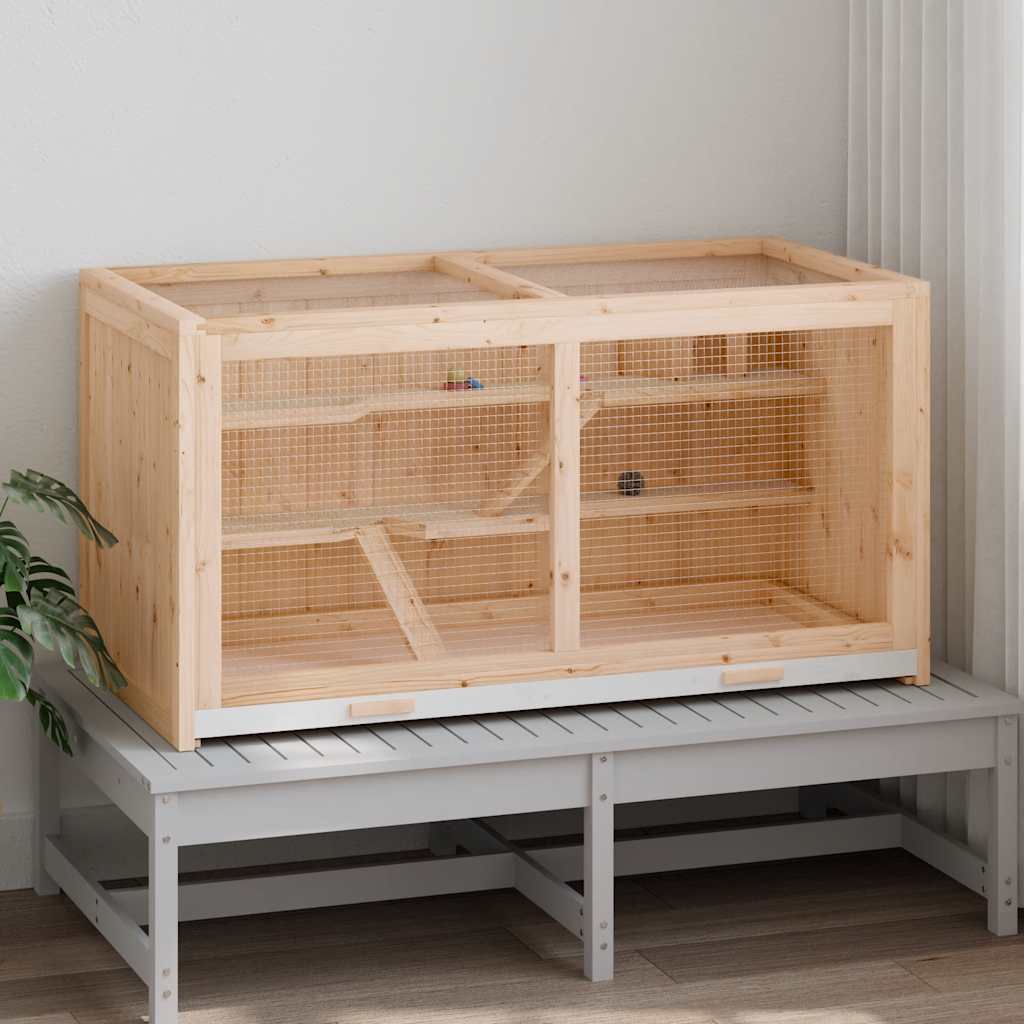Kavez za hrčka 89,5x45x45 cm Masivno drvo jele