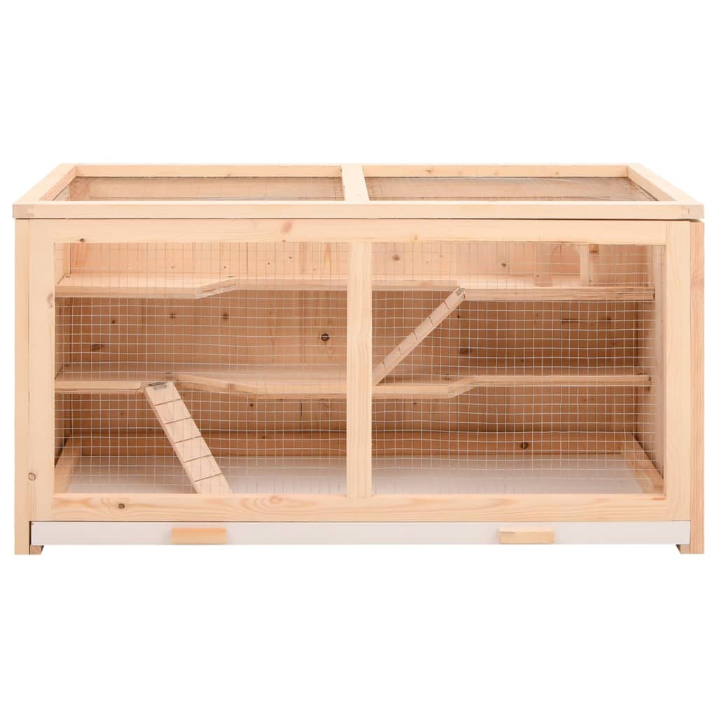 Kavez za hrčka 89,5x45x45 cm Masivno drvo jele