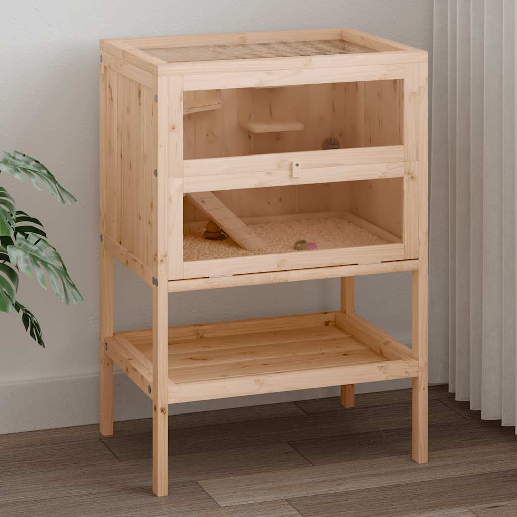 Kavez za hrčka 55x40x80 cm Masivno drvo jele