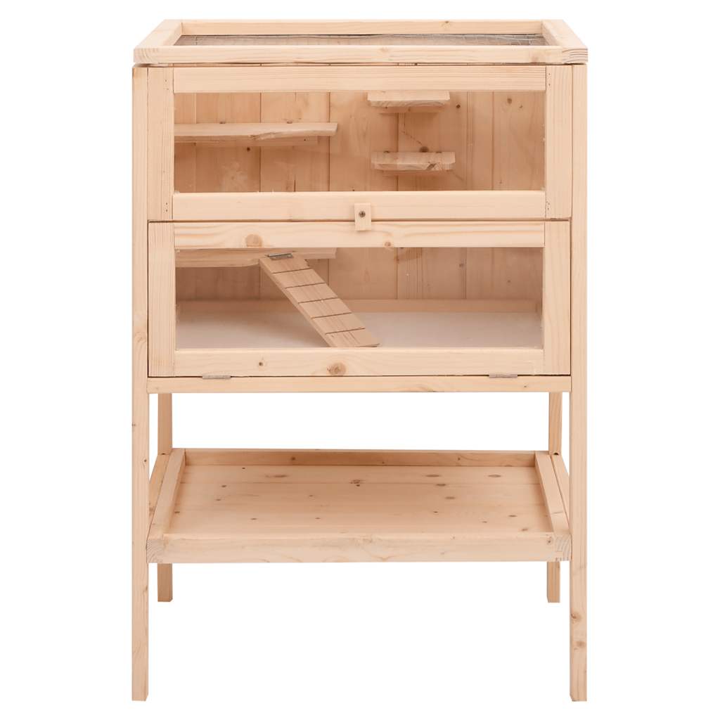 Kavez za hrčka 55x40x80 cm Masivno drvo jele
