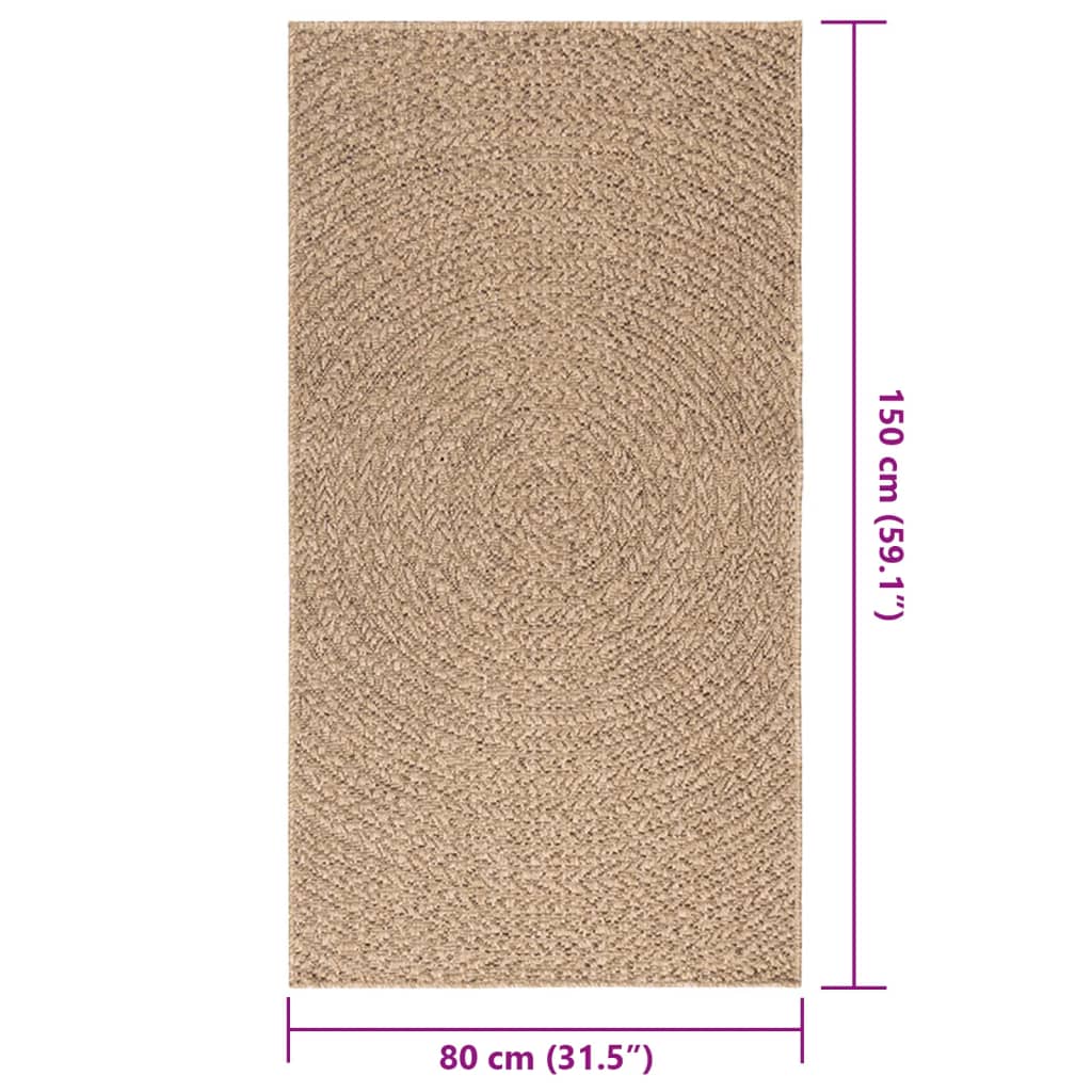 Tepih ZIZUR 80 x 150 cm s izgledom jute unutarnji i vanjski