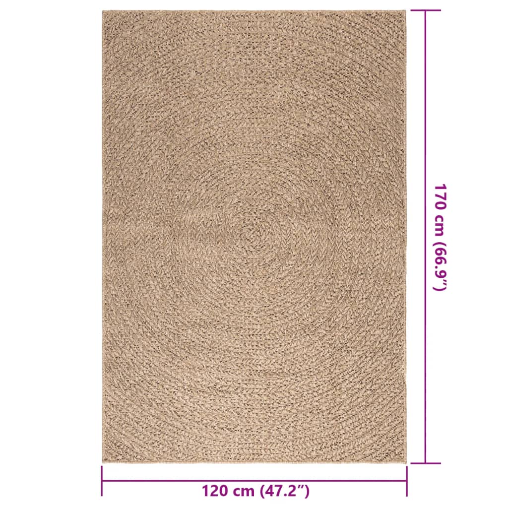 Tepih ZIZUR 120 x 170 cm s izgledom jute unutarnji i vanjski