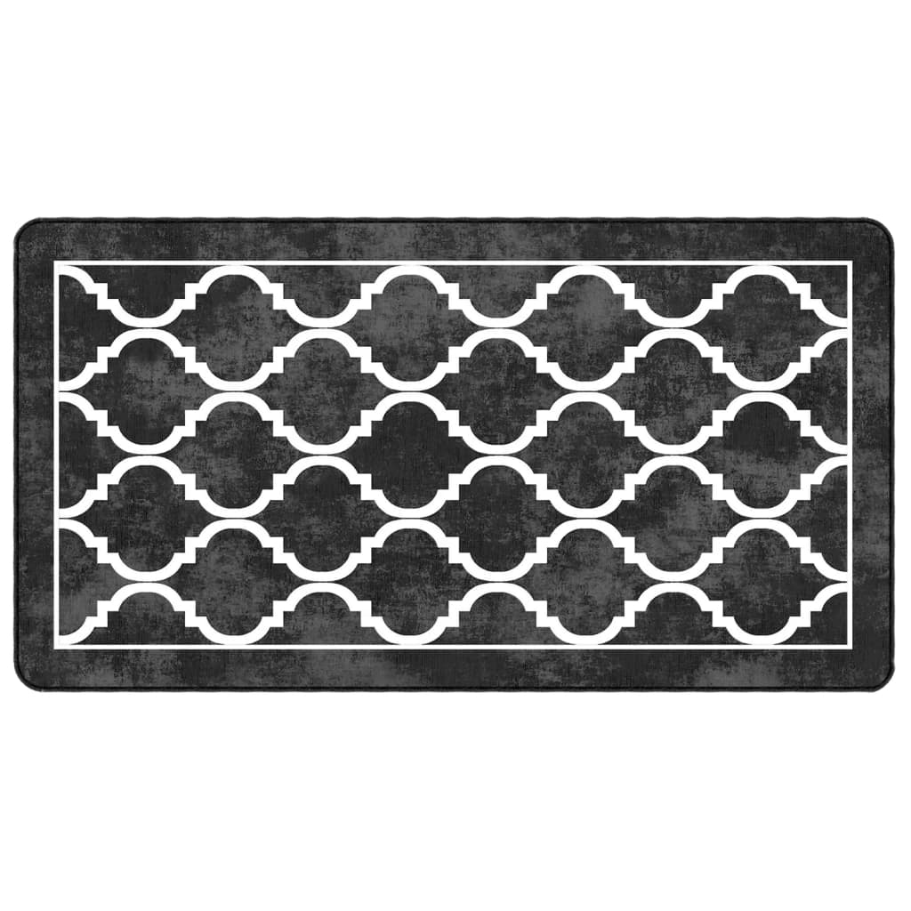 Perivi tepih crno-bijeli 80 x 150 cm