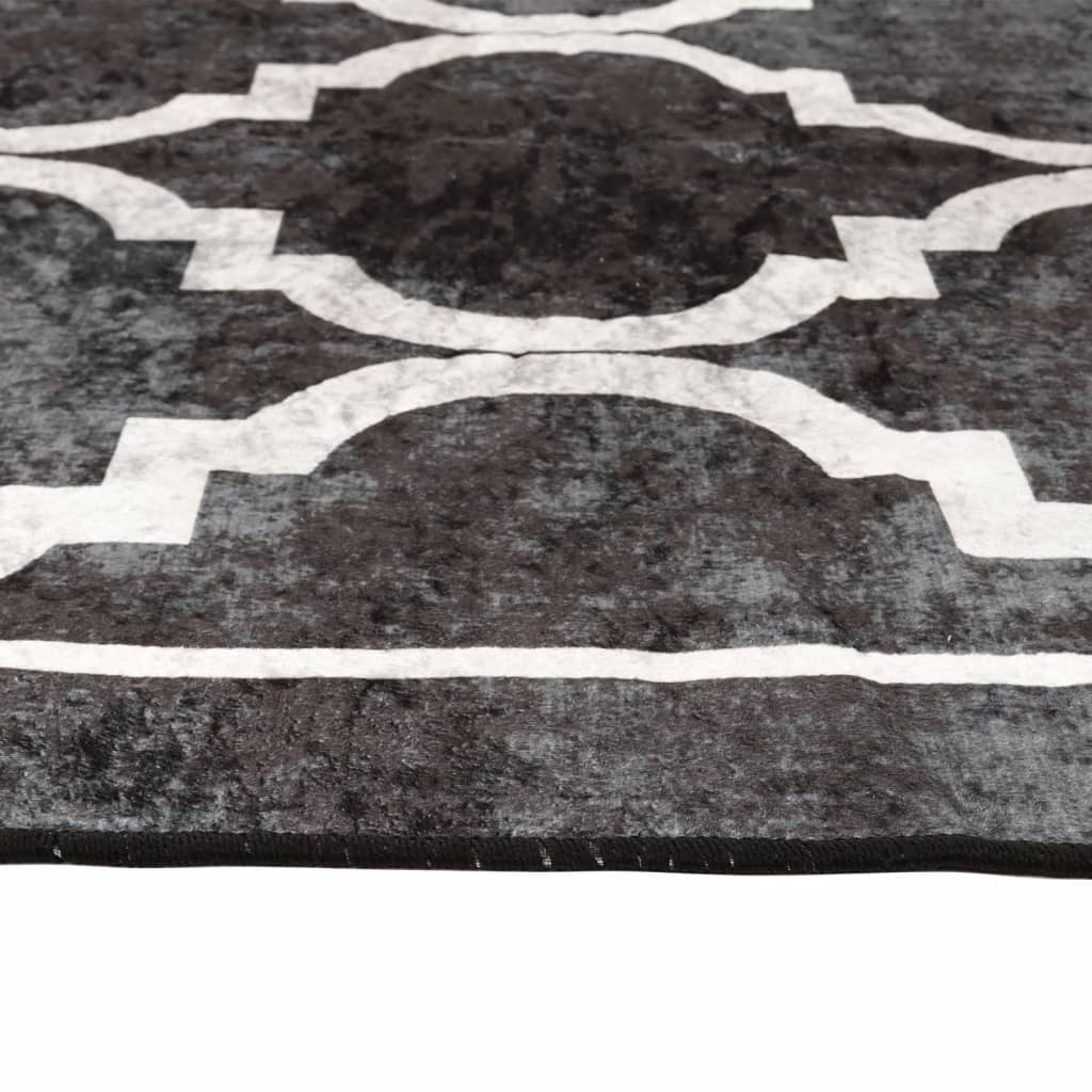 Perivi tepih crno-bijeli 80 x 150 cm