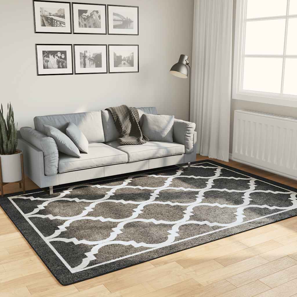 Perivi tepih crno-bijeli 160 x 230 cm