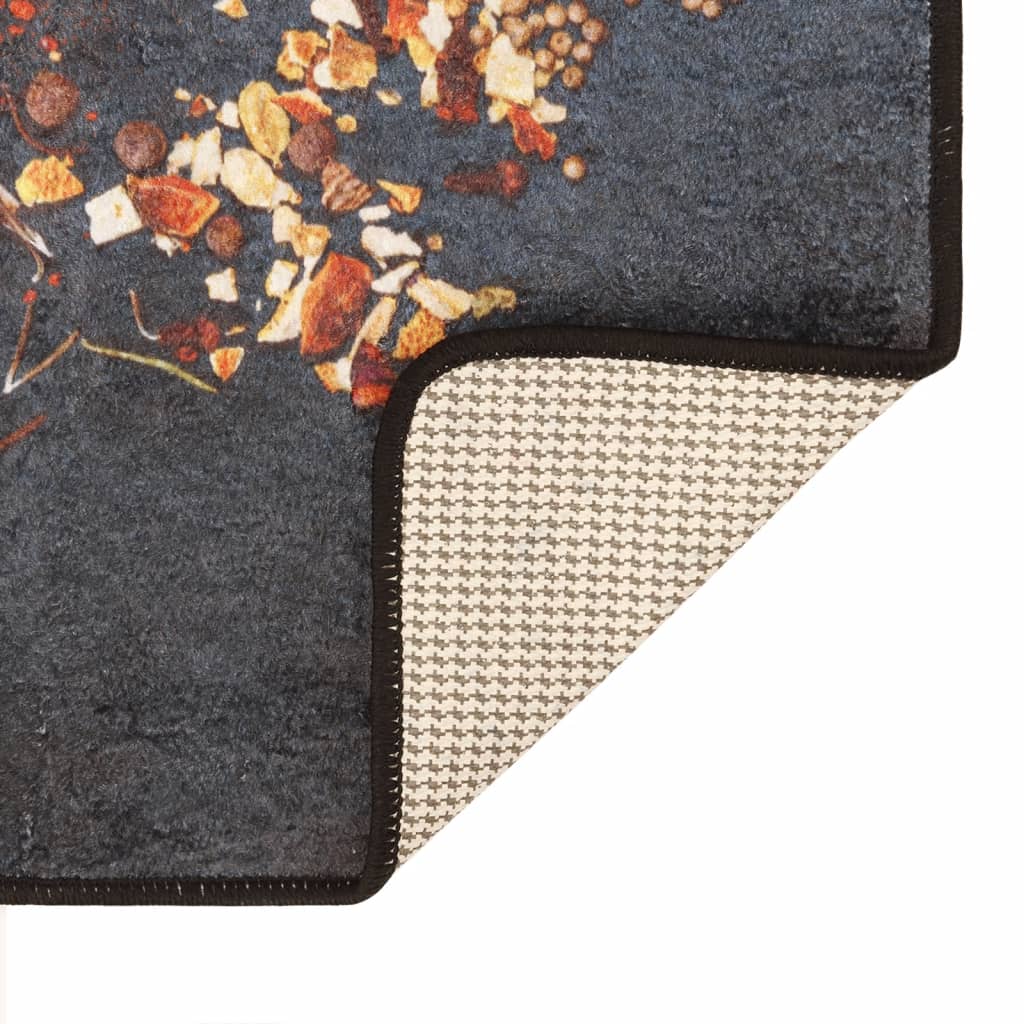 Kuhinjski tepih raznobojni 60 x 180 cm perivi i