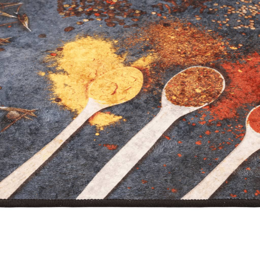 Kuhinjski tepih raznobojni 60 x 180 cm perivi i