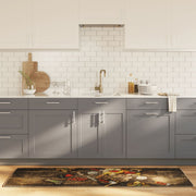 Kuhinjski tepih raznobojni 60 x 180 cm perivi i